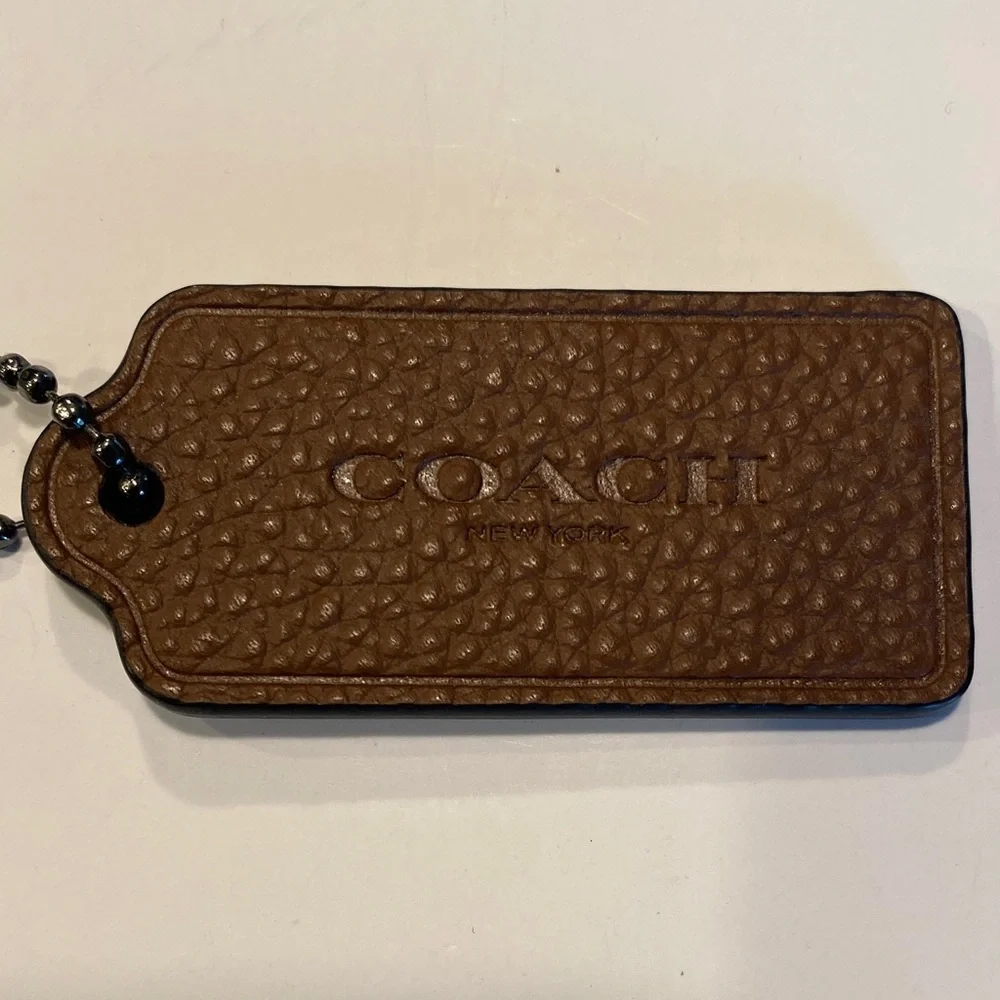 Coach Dark Brown Leather Tag